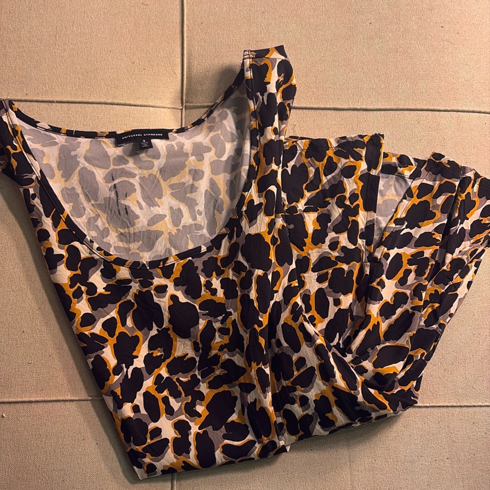 Universal Standard Workwear Tank-Leopard